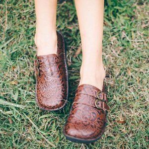 Alegria Alli Yeehaw Brown Professional Shoes - ALL 574